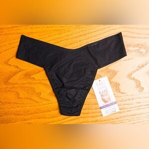 S Hanky Panky BreatheSoft Black Rise Thong